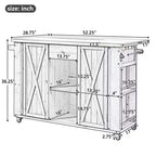 Outdoor Kitchen Islands, Patio Firewood Storage Cabinet with Foldable Stainless Steel Top, Spice Racks, Lockable Wheels -ModernLuxe