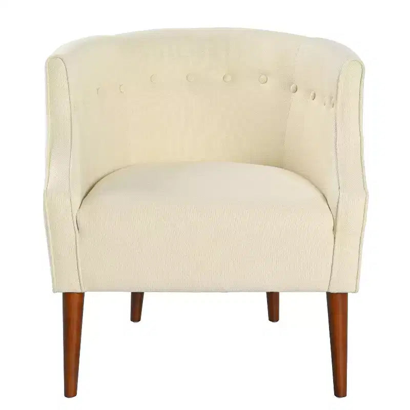 Christopher Knight Home Callisto Contemporary Button Tufted Upholstered Curved Accent Chair