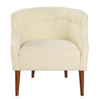 Christopher Knight Home Callisto Contemporary Button Tufted Upholstered Curved Accent Chair