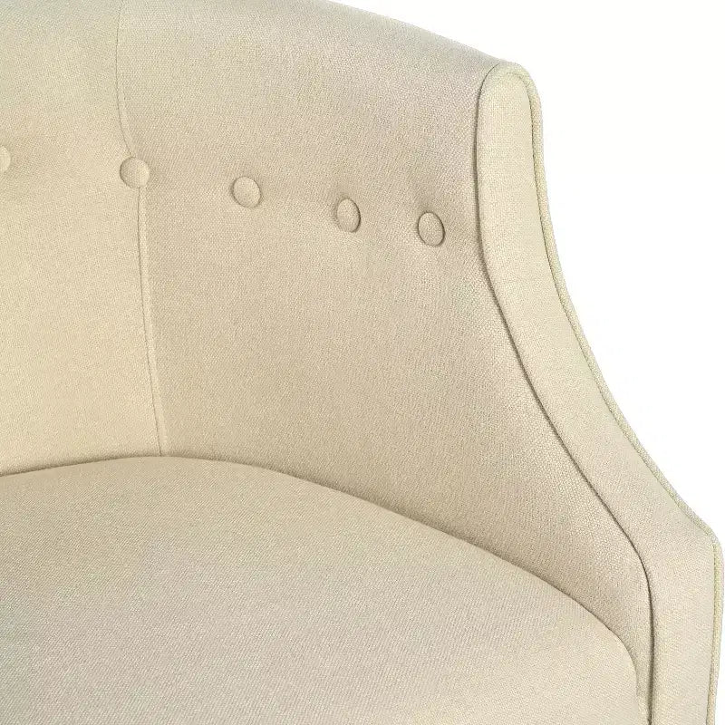 Christopher Knight Home Callisto Contemporary Button Tufted Upholstered Curved Accent Chair