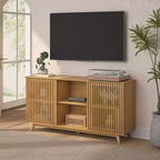 Plank+Beam Mid Century Modern Solid Wood Sideboard with 2 Doors, 59 TV Stand for Living Room