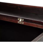 Whisen Queen Murphy Cabinet Bed with Charging Station - Pine Wood & Rattan Design, Foldable Space-Saving Solution