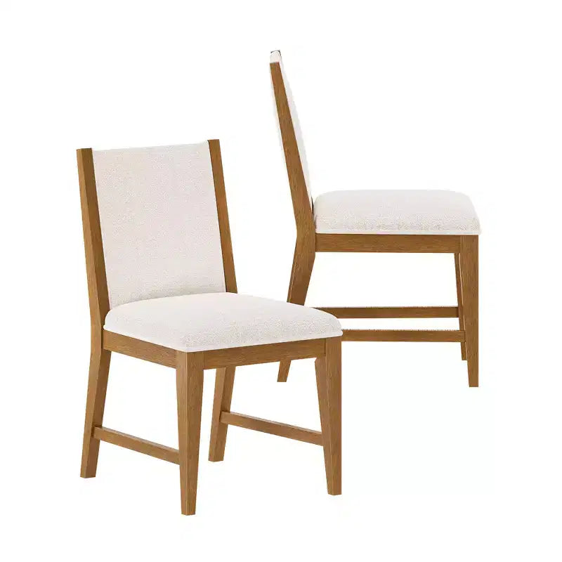 Plank+Beam Solid Wood Dining Chair, Kitchen Chair with Cushion
