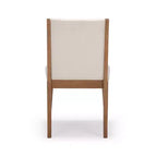 Plank+Beam Solid Wood Dining Chair, Kitchen Chair with Cushion