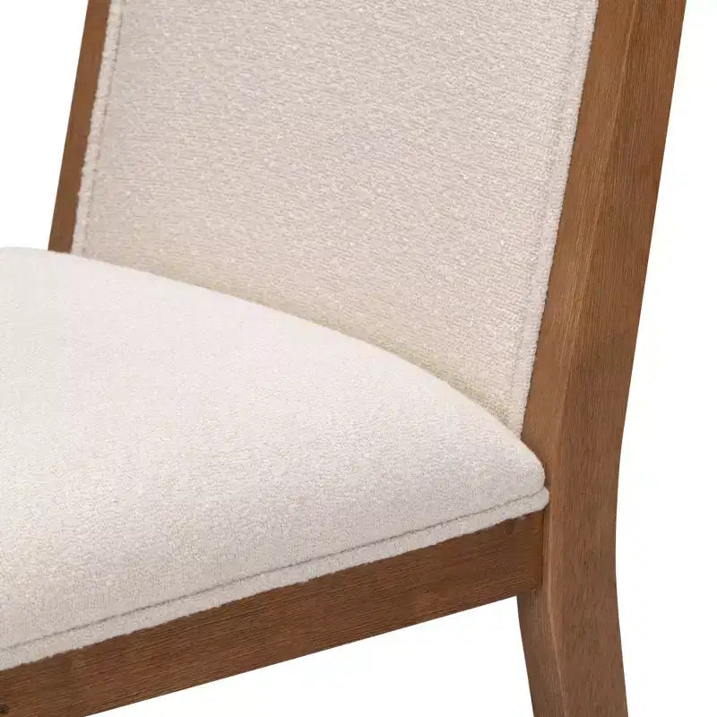 Plank+Beam Solid Wood Dining Chair, Kitchen Chair with Cushion