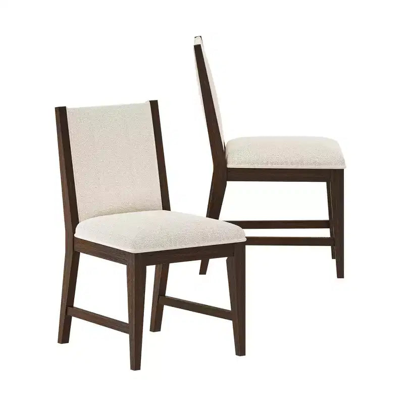 Plank+Beam Solid Wood Dining Chair, Kitchen Chair with Cushion