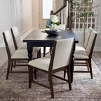 Plank+Beam Solid Wood Dining Chair, Kitchen Chair with Cushion
