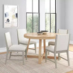 Plank+Beam Solid Wood Dining Chair, Kitchen Chair with Cushion