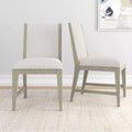 Plank+Beam Solid Wood Dining Chair, Kitchen Chair with Cushion