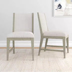 Plank+Beam Solid Wood Dining Chair, Kitchen Chair with Cushion