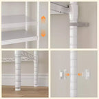 5 Tier Wooden Adjustable Height Bathroom, Laundry Room Shelves, Storage Racks Above Clothes Machines and Dryers, Laundry Room