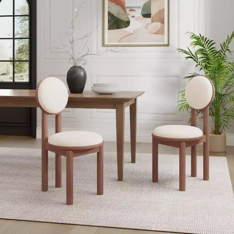 Christopher Knight Home Mara Contemporary Upholstered Rubberwood Armless Dining Chair (Set of 2)