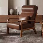 Bestier Mid Century Accent Chair Heightened Headrest with Removable Armrest Pillows,with Solid Wood Frame for Living Room, Bedroom