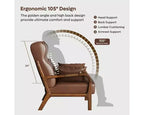 Bestier Mid Century Accent Chair Heightened Headrest with Removable Armrest Pillows,with Solid Wood Frame for Living Room, Bedroom