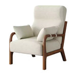 Bestier Mid Century Accent Chair Heightened Headrest with Removable Armrest Pillows,with Solid Wood Frame for Living Room, Bedroom