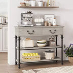 Whizmax Console Tables for Entryway, Small Entryway Table with 2 Drawers, Narrow Console Table with Storage Shelves for Living Room