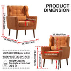 Okak Chenille/Teddy Fabric Arm Accent Chair for Bedroom,Comfy Lounge Chair for Living Room,Apartment