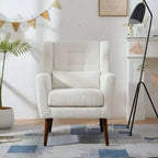 Okak Chenille/Teddy Fabric Arm Accent Chair for Bedroom,Comfy Lounge Chair for Living Room,Apartment