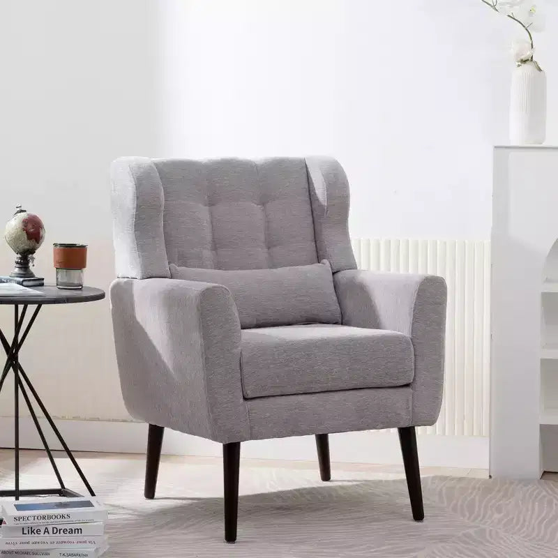 Okak Chenille/Teddy Fabric Arm Accent Chair for Bedroom,Comfy Lounge Chair for Living Room,Apartment