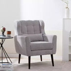 Okak Chenille/Teddy Fabric Arm Accent Chair for Bedroom,Comfy Lounge Chair for Living Room,Apartment