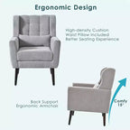 Okak Chenille/Teddy Fabric Arm Accent Chair for Bedroom,Comfy Lounge Chair for Living Room,Apartment