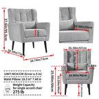 Okak Chenille/Teddy Fabric Arm Accent Chair for Bedroom,Comfy Lounge Chair for Living Room,Apartment