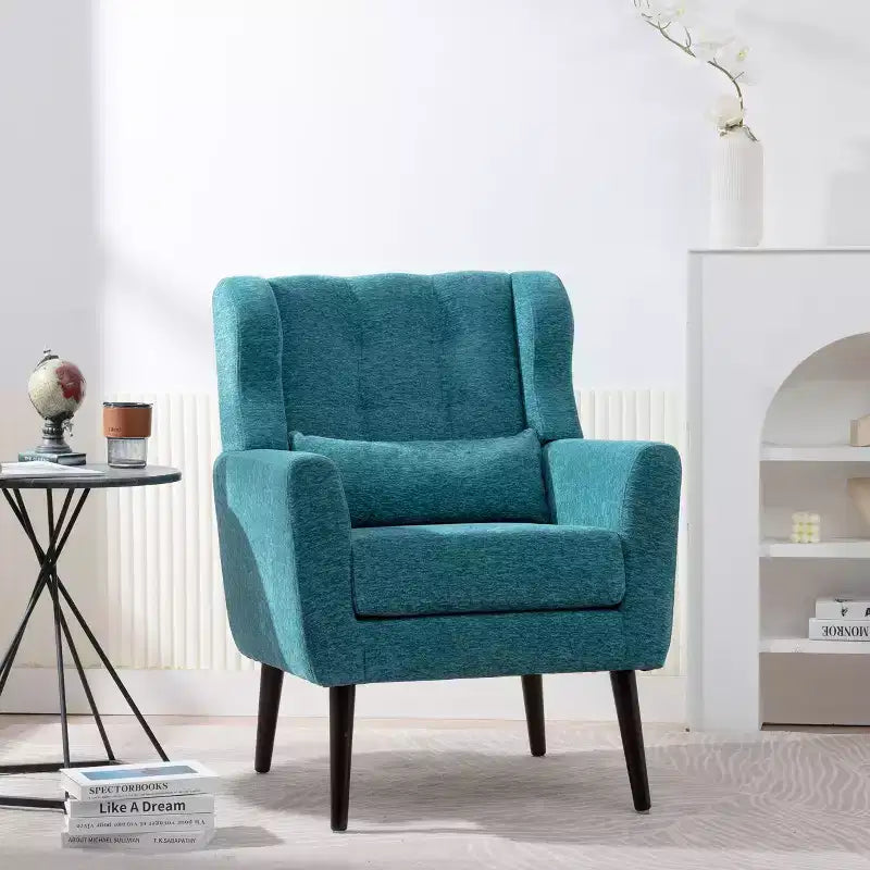 Okak Chenille/Teddy Fabric Arm Accent Chair for Bedroom,Comfy Lounge Chair for Living Room,Apartment