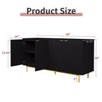 Dyonery 58 Buffet Cabinet with Storage| Mid Century Modern Cabinet with Adjustable Shelves for Dining Room & Living Room