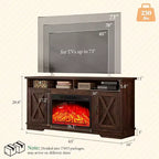 AMERLIFE 63 Farmhouse TV Stand with 26 Fireplace, for TVs up to 73 for Living Room