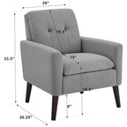 GDFStudio Belle Tufted Upholstered Armchair