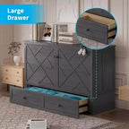 Mjkone Murphy Queen Size Bed Chest with Mattress and Storage