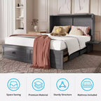 Mjkone Murphy Queen Size Bed Chest with Mattress and Storage