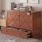 Mjkone Murphy Queen Size Bed Chest with Mattress and Storage