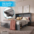 Mjkone Murphy Queen Size Bed Chest with Mattress and Storage