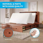 Mjkone Murphy Queen Size Bed Chest with Mattress and Storage