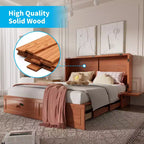 Mjkone Murphy Queen Size Bed Chest with Mattress and Storage