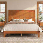 AMERLIFE Mid-Century Modern Platform Bed with 48 Headboard