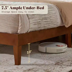 AMERLIFE Mid-Century Modern Platform Bed with 48 Headboard
