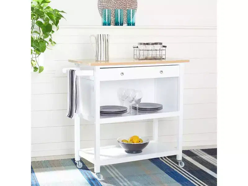 Daley 2 Drawer 3 Shelf Kitchen Cart - KCH1402 - Safavieh