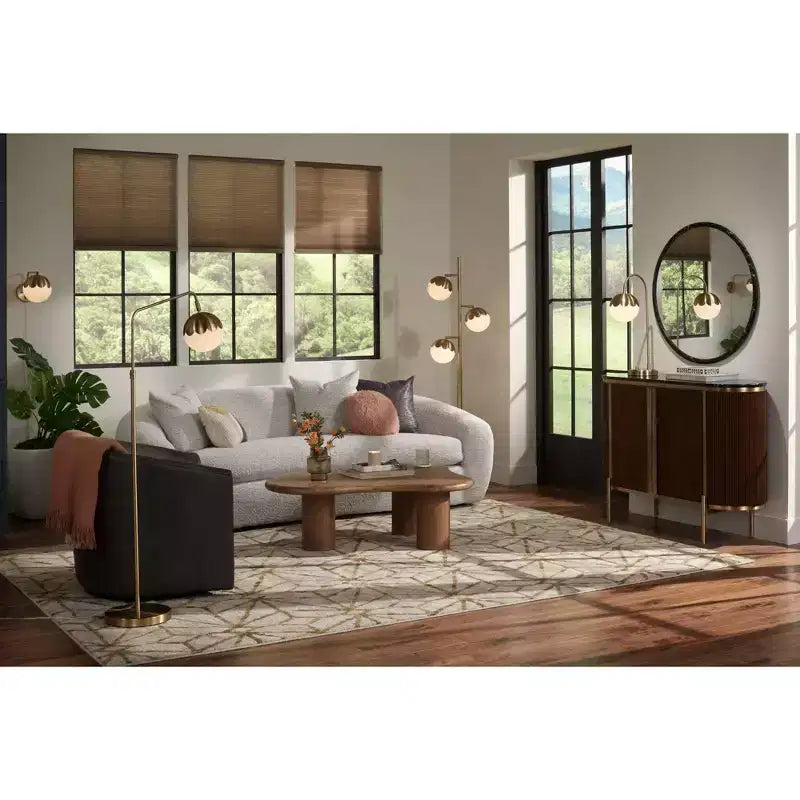 Possini Euro Design Possini Euro Harriet 34 Wide Black Faux Marble Round Wall Mirror