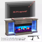 AMERLIFE Farmhouse Electric Fireplace TV Stand