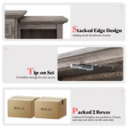 AMERLIFE Farmhouse Electric Fireplace TV Stand