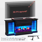 AMERLIFE Farmhouse Electric Fireplace TV Stand
