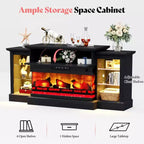 AMERLIFE Farmhouse Electric Fireplace TV Stand