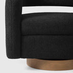 WestinTrends Alexandria Mid-Century Modern Faux Shearling Swivel Barrel Accent Chair (Set of 2)