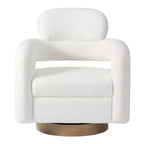 WestinTrends Alexandria Mid-Century Modern Faux Shearling Swivel Barrel Accent Chair (Set of 2)
