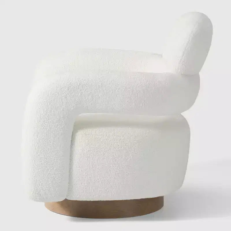 WestinTrends Alexandria Mid-Century Modern Faux Shearling Swivel Barrel Accent Chair (Set of 2)
