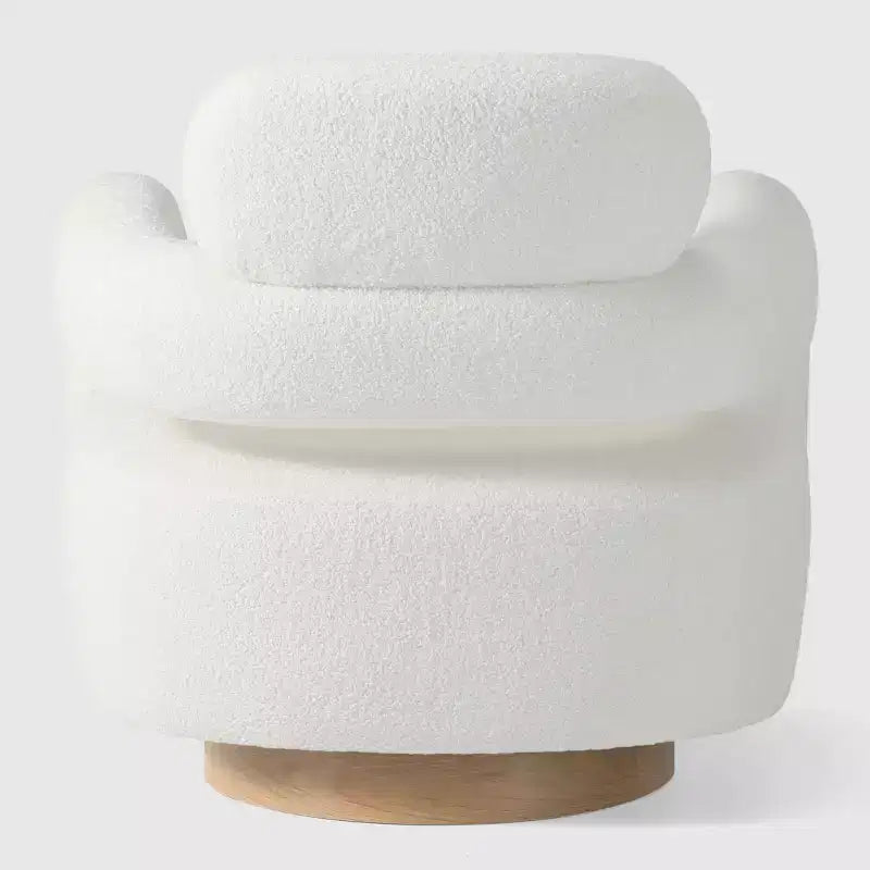 WestinTrends Alexandria Mid-Century Modern Faux Shearling Swivel Barrel Accent Chair (Set of 2)