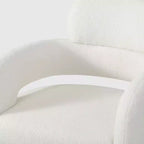WestinTrends Alexandria Mid-Century Modern Faux Shearling Swivel Barrel Accent Chair (Set of 2)