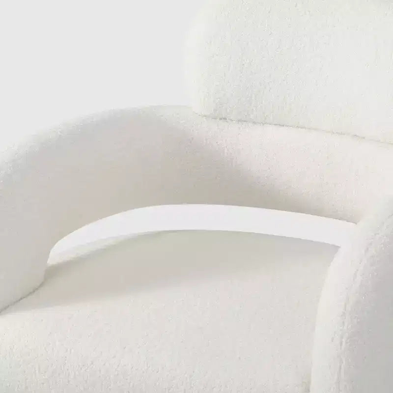 WestinTrends Alexandria Mid-Century Modern Faux Shearling Swivel Barrel Accent Chair (Set of 2)